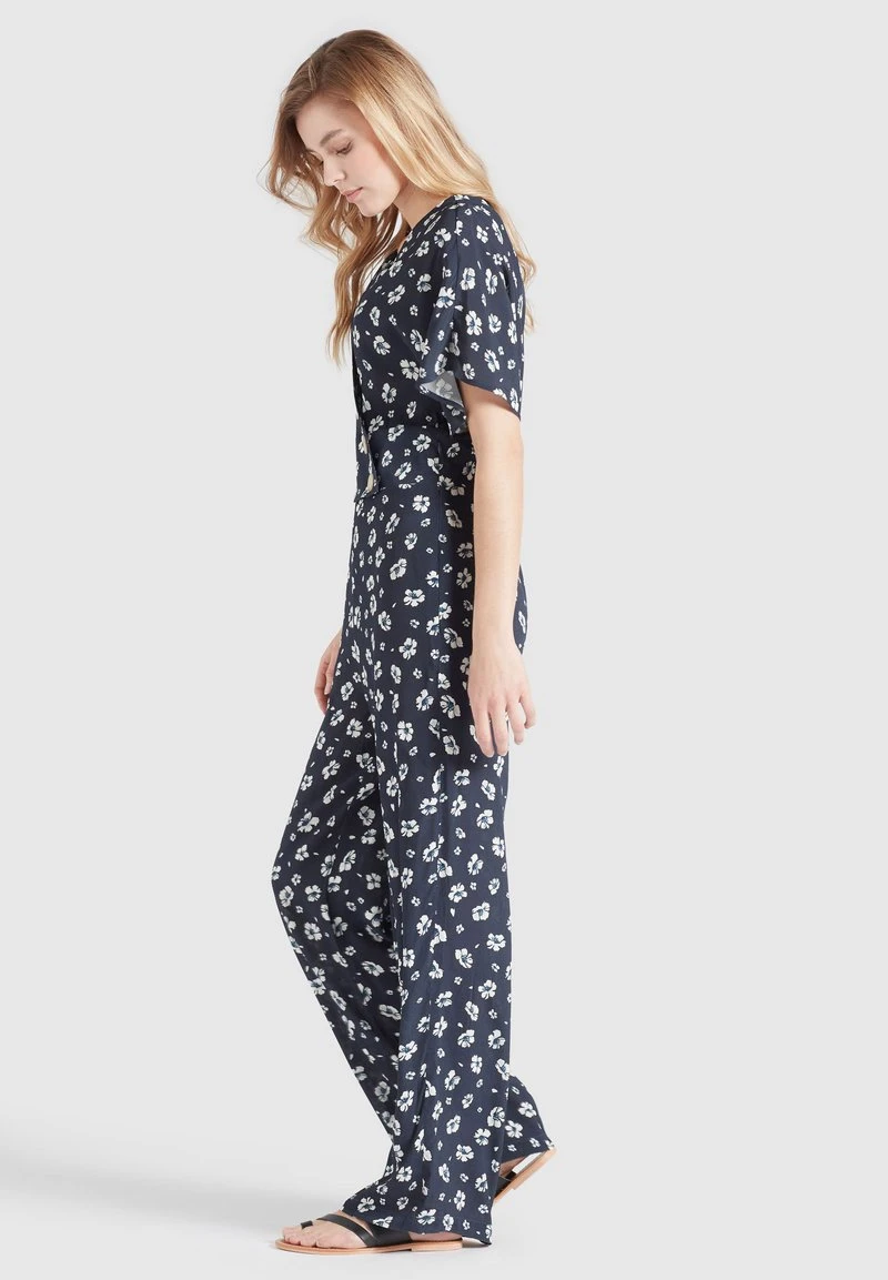 Khujo BORGIA - Tuta Jumpsuit - Blau-weiß Geblümt, Donna 6 Khujo BORGIA - Tuta Jumpsuit - Blau-weiß Geblümt, Donna - immagine 4