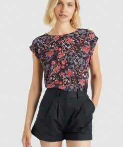 Khujo LERATO - Camicetta - Dunkelblau Gemustert, Donna