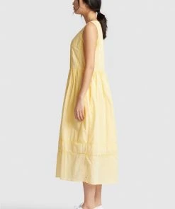 Khujo PALESA - Vestito Estivo - Gelb, Donna -Offerte khujo Negozio 55cd2d4e5e794c299073ea1a62c888c1