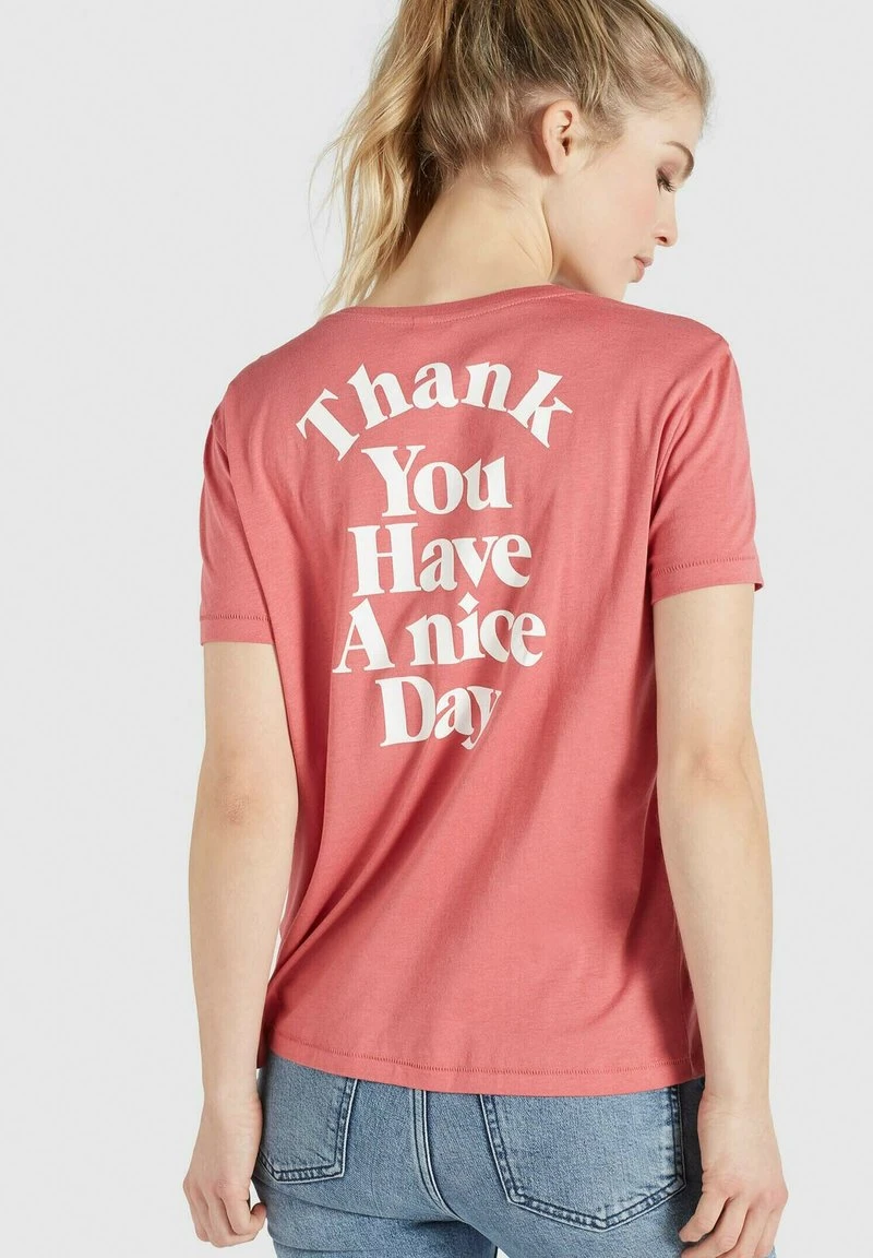 Khujo BANANI THANK YOU - T-shirt Con Stampa - Rosa, Donna 5 Khujo BANANI THANK YOU - T-shirt Con Stampa - Rosa, Donna - immagine 3