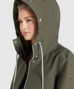 Khujo SOUS - Cappotto Corto - Oliv, Donna -Offerte khujo Negozio 5bb2e4099f184b009d5ace82c7b9bc0a