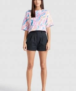 Khujo SUTTON - T-shirt Con Stampa - Mehrfarbig Gemustert, Donna -Offerte khujo Negozio 5c47d319dcc448b997f72ef11d92b563