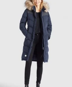 Khujo LUBECK LONG4 - Cappotto Invernale - Blau, Donna -Offerte khujo Negozio 5d5ab81c39e549b4b46d4cf3892f52ff