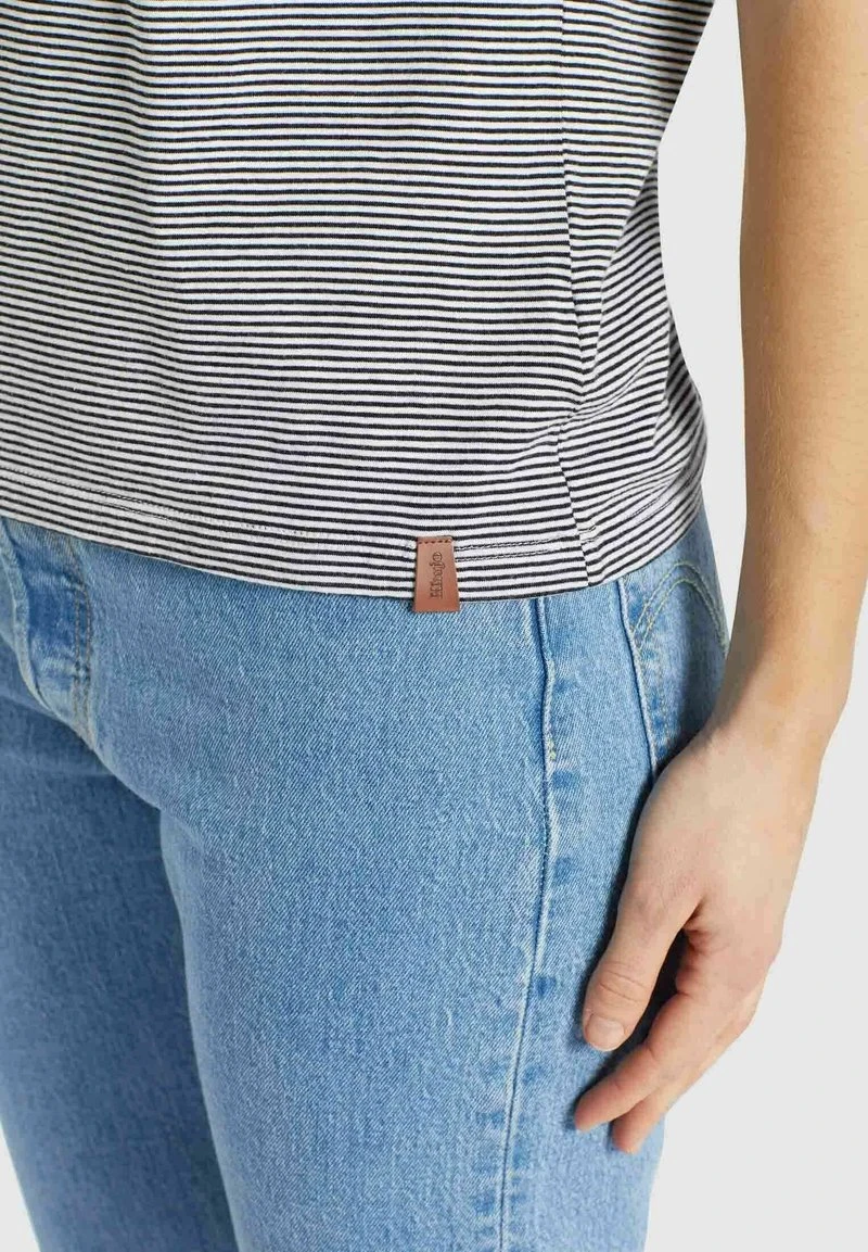 Khujo BABSI - T-shirt Con Stampa - Schwarz Weiß Gestreift, Donna 8 Khujo BABSI - T-shirt Con Stampa - Schwarz Weiß Gestreift, Donna - immagine 6