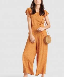 Khujo KAMEA - Tuta Jumpsuit - Ochre, Donna -Offerte khujo Negozio 5fd5a8018253438e916e5262a9c4c3c7