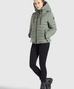 Khujo LOVINA MATT - Giacca Da Mezza Stagione - Graugrün, Donna -Offerte khujo Negozio 60c27695f4ae42399d861c58ffc0559a