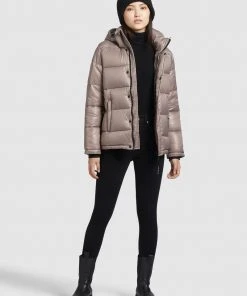 Khujo GERDA SHINY - Cappotto Invernale - Taupe Glänzend, Donna -Offerte khujo Negozio 63b0423b5a0e4d53813bae3b7205b841