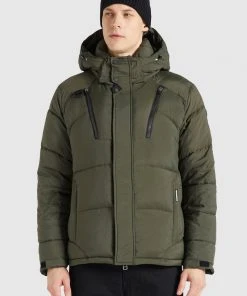 Khujo BUNKER - Giacca Invernale - Oliv, Uomo