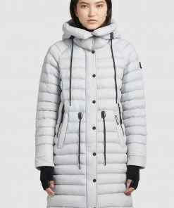 Khujo MANTEL NIANA SHINE - Cappotto Invernale - Hellgrau, Donna