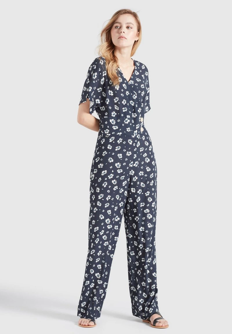 Khujo BORGIA - Tuta Jumpsuit - Blau-weiß Geblümt, Donna 7 Khujo BORGIA - Tuta Jumpsuit - Blau-weiß Geblümt, Donna - immagine 5