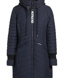 Khujo MANTEL TOOTS STRUCTURED - Cappotto Invernale - Dunkelblau, Donna -Offerte khujo Negozio 6c073ea08aa44e6a8a66448f0ff0acf5