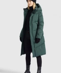 Khujo TORINO - Cappotto Invernale - Dunkelgrün, Donna -Offerte khujo Negozio 6d9366b138ee4ef780ef7eb028e53b96