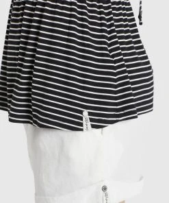 Khujo VALDA - Top - Schwarz-weiß Gestreift, Donna -Offerte khujo Negozio 6fcd2357017f43d19864bb14161047bd