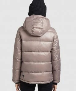 Khujo GERDA SHINY - Cappotto Invernale - Taupe Glänzend, Donna -Offerte khujo Negozio 6fd4465637d14682adb2932727236ab1