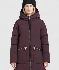 Khujo BINE - Cappotto Invernale - Weinrot, Donna