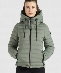 Khujo LOVINA MATT - Giacca Da Mezza Stagione - Graugrün, Donna