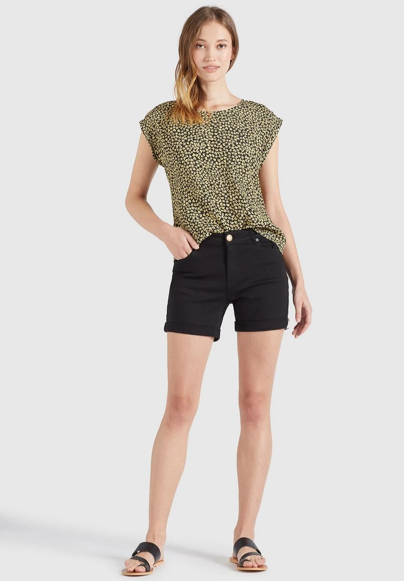 Khujo LOMBA - Camicetta - Schwarz-gelb Geblümt, Donna 4 Khujo LOMBA - Camicetta - Schwarz-gelb Geblümt, Donna - immagine 2