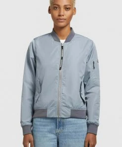 Khujo STENCE - Giubbotto Bomber - Blaugrau Hell, Donna