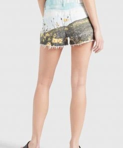 Khujo ANOUK - Shorts Di Jeans - Blau Weiß Gemustert, Donna -Offerte khujo Negozio 77f8045b2efc41baa3c20de6aa4954a8