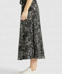 Khujo HEPKE - Gonna A Campana - Schwarz-weiß Gemustert, Donna -Offerte khujo Negozio 791b27eb7582404abb58ef5a248f5659