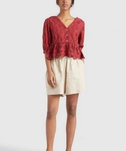 Khujo GALILEA - Camicetta - Rotbraun, Donna