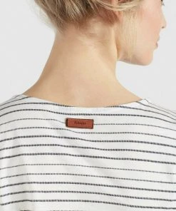 Khujo RAFAELA - T-shirt Con Stampa - Weiß-schwarz Gestreift, Donna -Offerte khujo Negozio 7b84720d3c6545a28376bce53ffa8a32