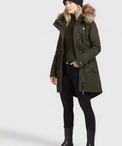 Khujo CODISH - Cappotto Invernale - Dunkelgrün, Donna -Offerte khujo Negozio 7ecd9991f2104e4eb371b2f44bf350cf
