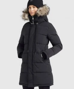 Khujo MANTEL JARVANA - Cappotto Invernale - Schwarz, Donna -Offerte khujo Negozio 7f79f58635d549ea9d6c43bfa74b3373