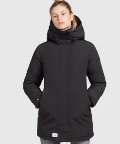 Khujo KANDA - Cappotto Invernale - Schwarz, Donna