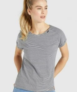Khujo BABSI - T-shirt Con Stampa - Schwarz Weiß Gestreift, Donna 18 Khujo BABSI - T-shirt Con Stampa - Schwarz Weiß Gestreift, Donna -Offerte khujo Negozio 81e4d2bb0f494288a8d425e3c97fc365