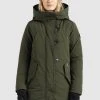 Khujo CLEAO - Cappotto Invernale - Dunkeloliv, Donna -Offerte khujo Negozio 855433f970464b80bbe61ad83f91edc6