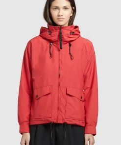 Khujo BLAIR - Giacca Da Mezza Stagione - Rot, Donna