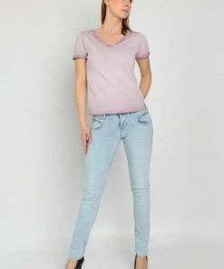 Khujo T-shirt Basic - Grape, Donna -Offerte khujo Negozio 8803b9c24f984352afb8a42de0f055f7