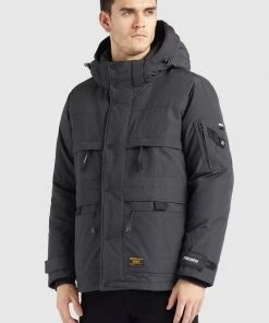 Khujo BOYNTON - Giacca Invernale - Dunkelgrau, Uomo