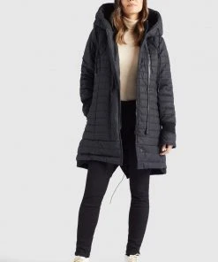 Khujo MANTEL TOPSY2 - Cappotto Invernale - Schwarz Weiß Meliert, Donna -Offerte khujo Negozio 8938264c6fdc416d8186febc929afe80