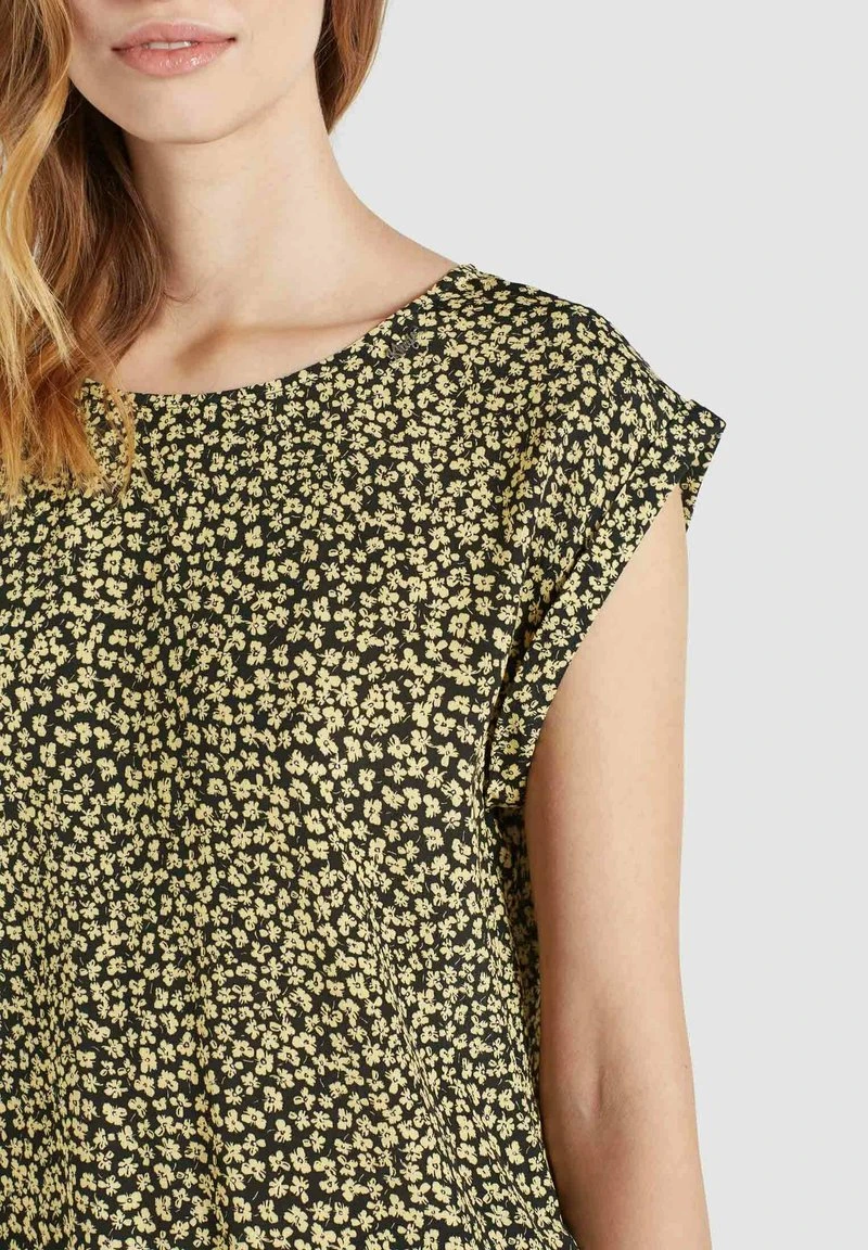 Khujo LOMBA - Camicetta - Schwarz-gelb Geblümt, Donna 6 Khujo LOMBA - Camicetta - Schwarz-gelb Geblümt, Donna - immagine 4