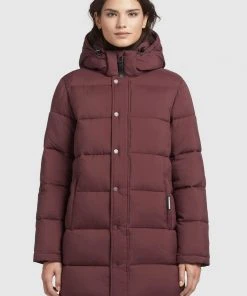 Khujo WENCKE MATT - Cappotto Invernale - Weinrot, Donna