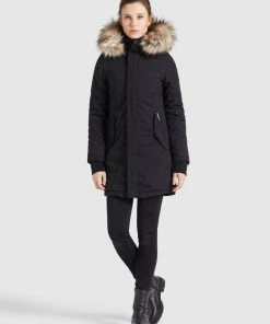 Khujo TAIPA - Cappotto Invernale - Schwarz, Donna