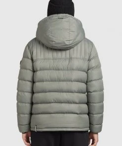 Khujo WANG - Giacca Invernale - Graugrün Polyester, Uomo -Offerte khujo Negozio 8cc86e41ecd5490b9e8612b944b15dbd