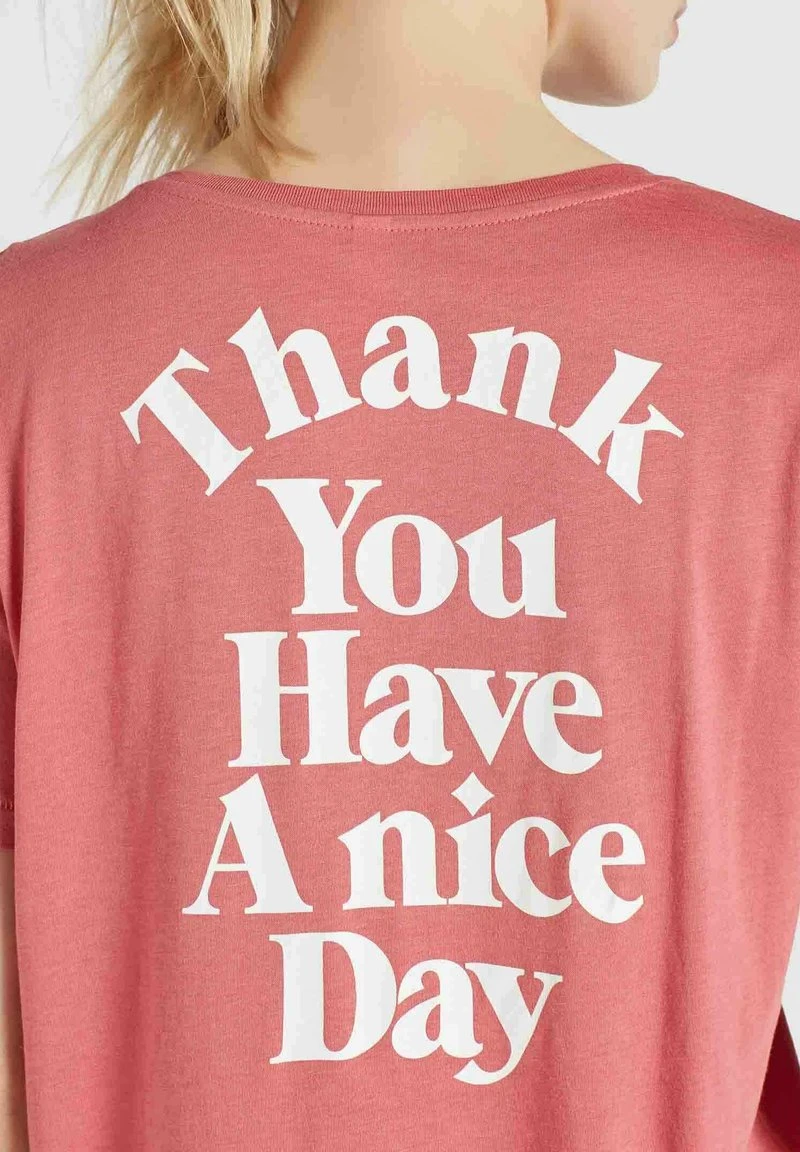 Khujo BANANI THANK YOU - T-shirt Con Stampa - Rosa, Donna 7 Khujo BANANI THANK YOU - T-shirt Con Stampa - Rosa, Donna - immagine 5
