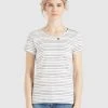 Khujo RAFAELA - T-shirt Con Stampa - Weiß-schwarz Gestreift, Donna -Offerte khujo Negozio 8e9e3a08a34d497691e9bcdd4071ea0b