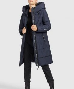Khujo JILIAS - Cappotto Invernale - Dunkelblau, Donna -Offerte khujo Negozio 91c1c9a79fbf48648cd23746ef96ea4d