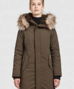 Khujo TAIPA - Cappotto Invernale - Khaki, Donna