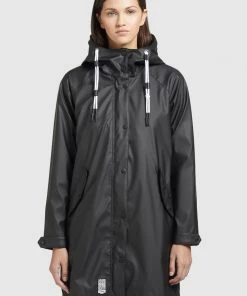 Khujo ODELIE - Impermeabile - Schwarz, Donna