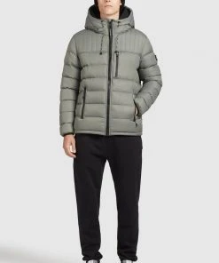 Khujo WANG - Giacca Invernale - Graugrün Polyester, Uomo -Offerte khujo Negozio 93a333bcbd28420c806add96fb93acb0