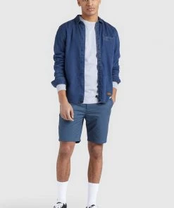 Khujo POSTO - Camicia - Denim Blau, Uomo -Offerte khujo Negozio 93a6a5563bce4d8b9615ea8af5e87971