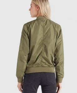 Khujo FENCY - Giubbotto Bomber - Khaki Pes, Donna -Offerte khujo Negozio 9400a43a8f2f4592a03328cc8845f140