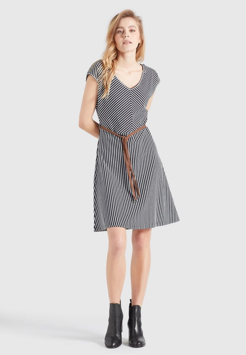 Khujo LEIFA - Vestito Estivo - Dunkelblau-weiß Gestreift, Donna 4 Khujo LEIFA - Vestito Estivo - Dunkelblau-weiß Gestreift, Donna - immagine 2