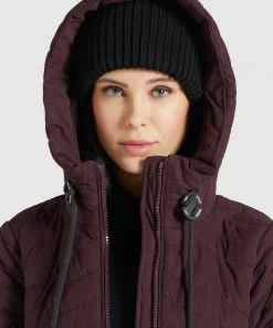 Khujo TOOTS PEACHED - Cappotto Invernale - Weinrot, Donna -Offerte khujo Negozio 97f518cee02043b6ac5ce30542d020e8