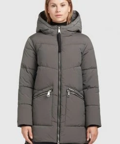 Khujo BINE - Cappotto Invernale - Graugrün, Donna
